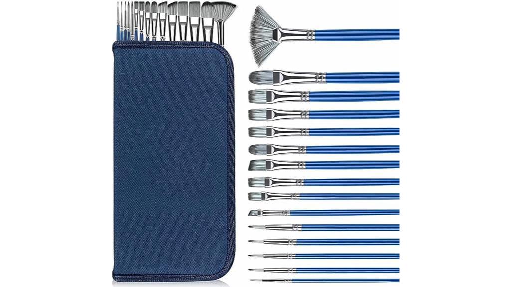diverse paint brush set